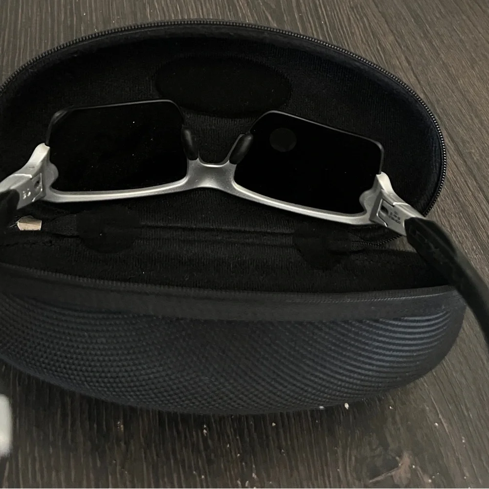 Oakley Silver and Black Sport Glasses
